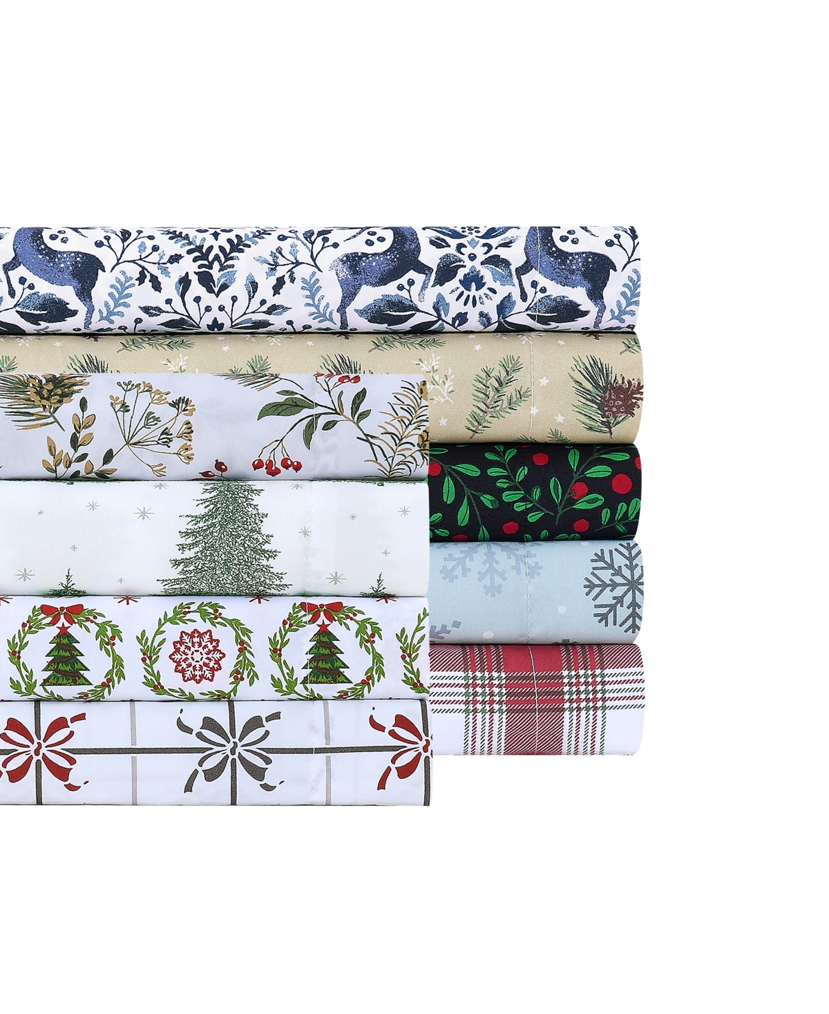Sanders Holiday Printed Microfiber 4-pc. Sheet Set, Full In Multi