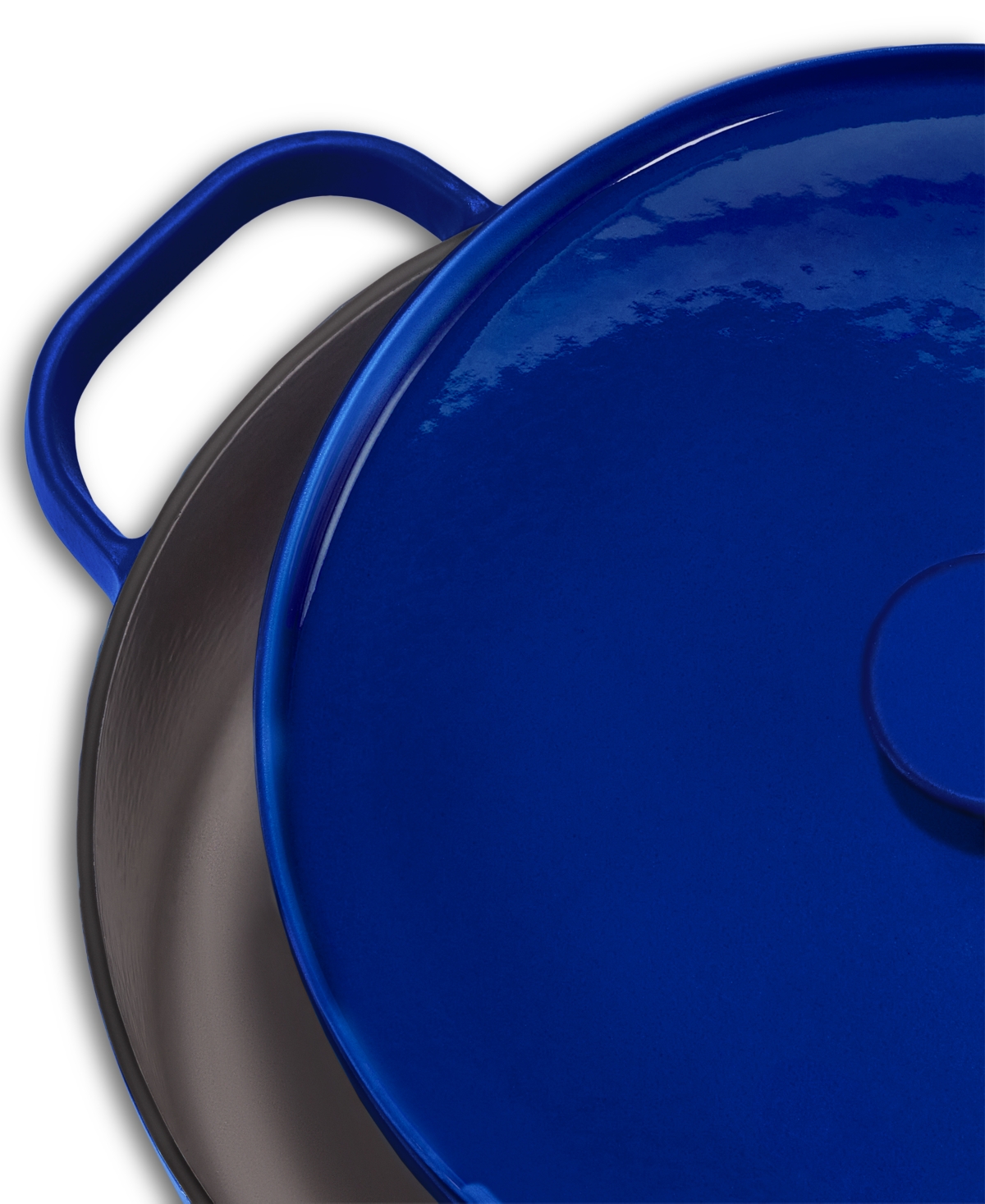 The Cellar Enameled Cast Iron 6-qt. Dutch Oven Blue, Macy's Exclusive In Transparent
