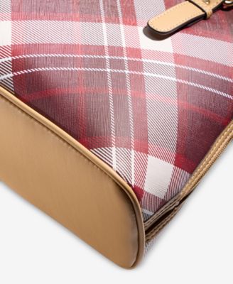 Plaid Dome Satchel Bag, Macy's Exclusive