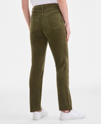 Women's High-Rise Straight-Leg Corduroy Jeans