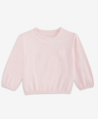 First Impressions - Baby Girls Hacci Heart Sweatshirt