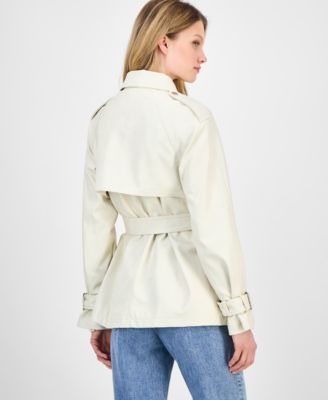 Women's Marika Faux Leather Trench Coat