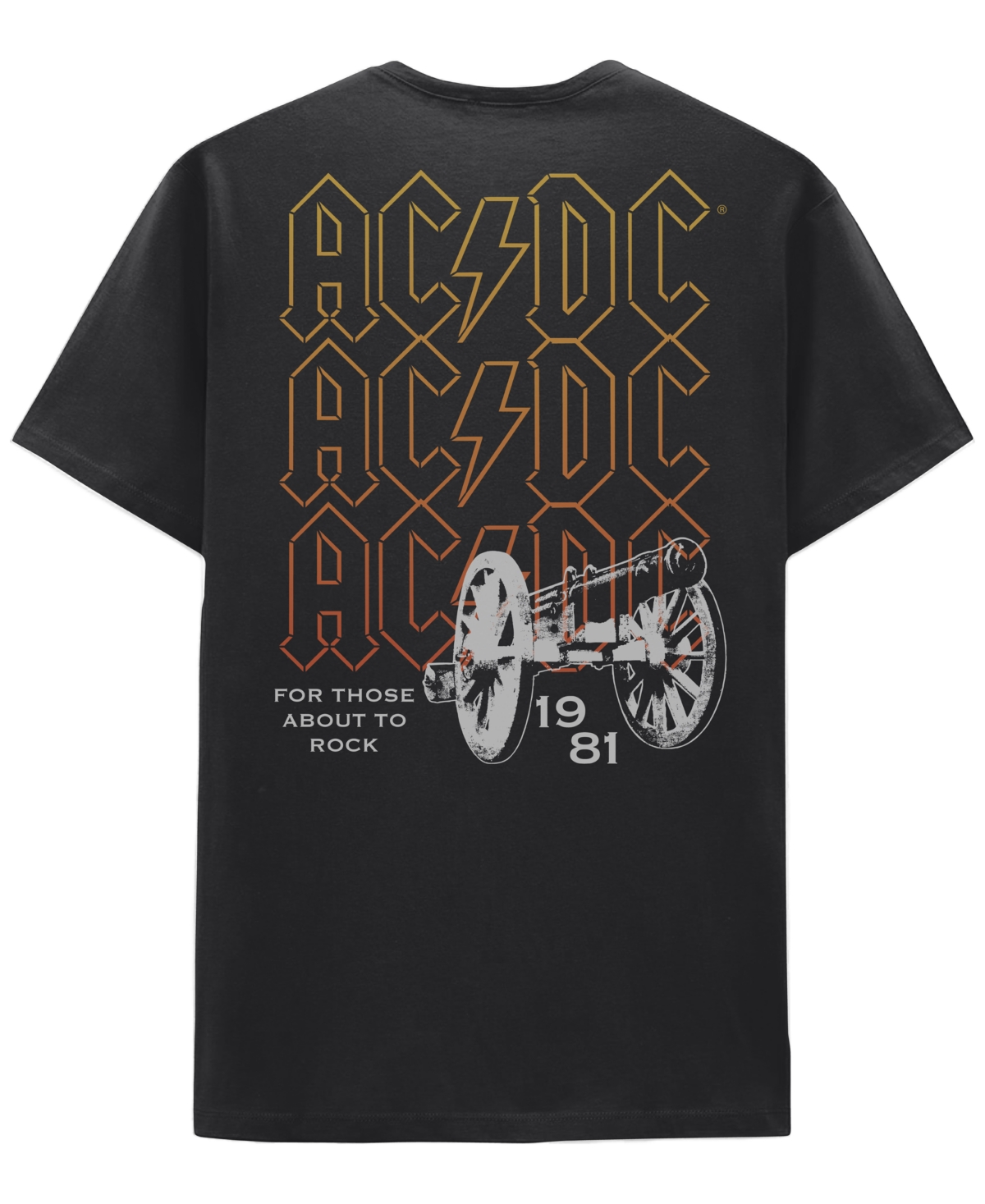 Hybrid Apparel Men's Acdc For Those About To Rock Graphic T-shirt In Black