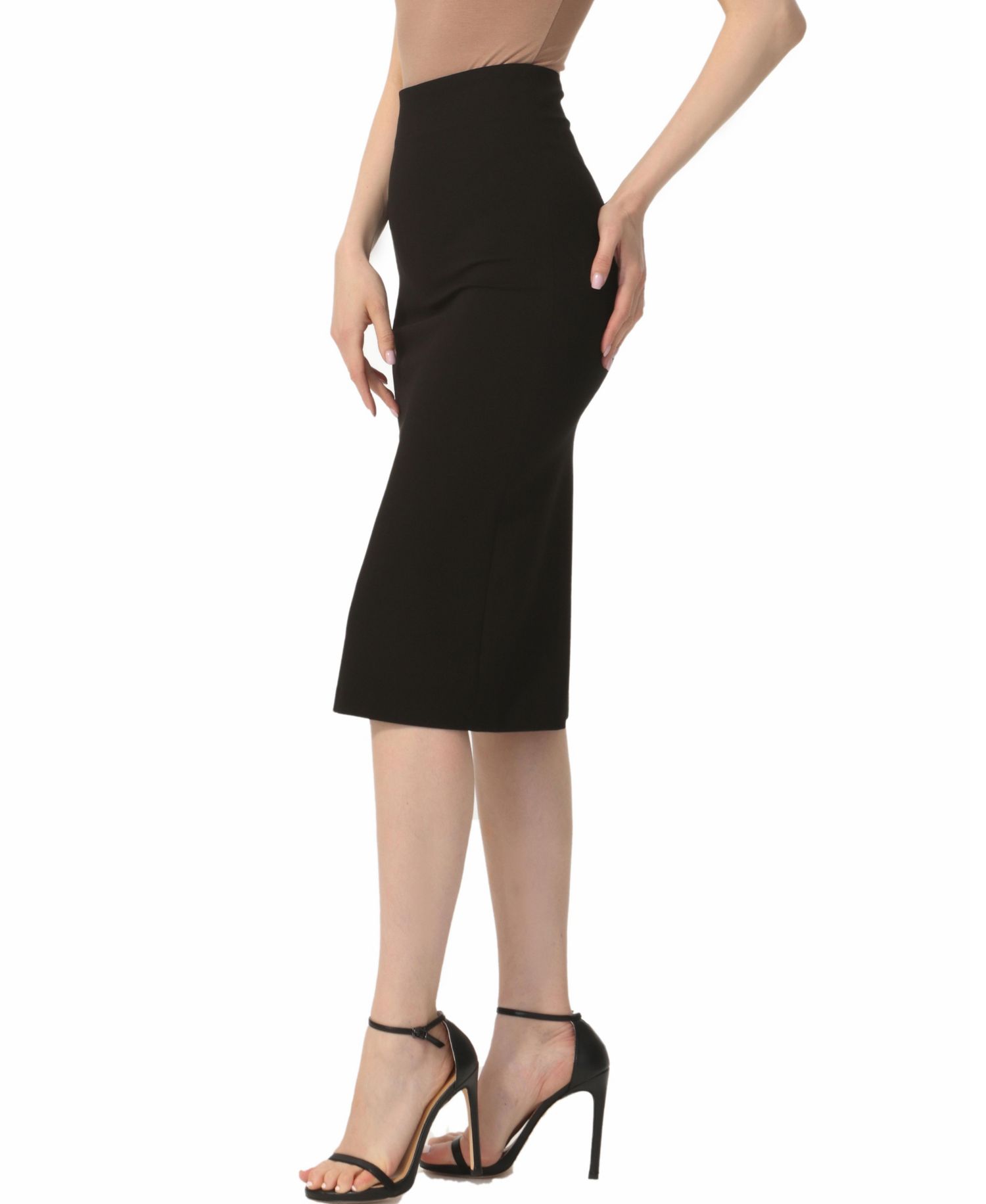 Women's Exposed Back Zip Pencil Skirt