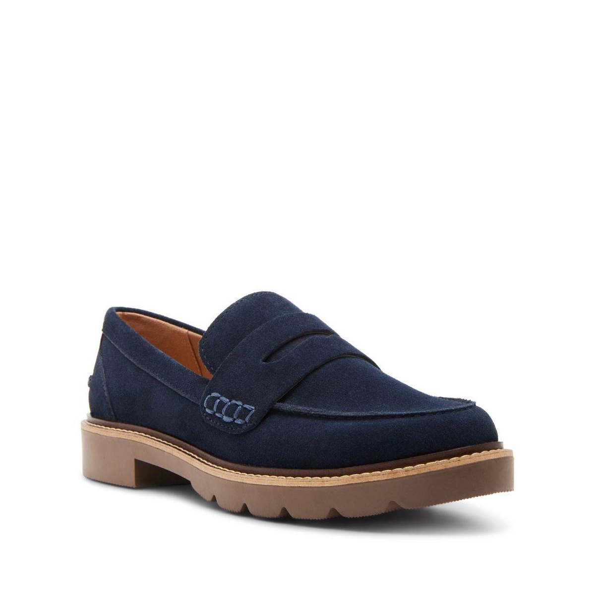 Women's Penny Loafers - Navy-suede