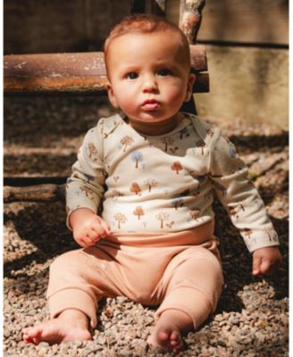 Baby Boy Cotton Evolutive Pants Brown with Bears - Baby