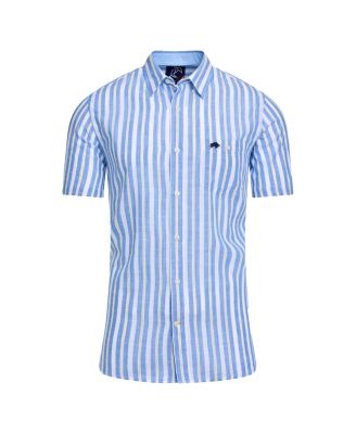 Big & Tall Short Sleeve Cotton Linen Look Shirt