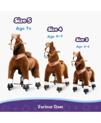 Ride-on Horse Brown Model U Size 4 for 4-7 Years
