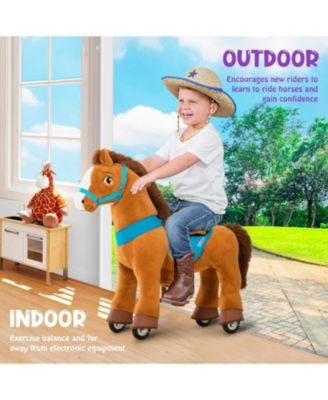 Ride-on Horse Brown Model E Size 4 for 4-7 Years