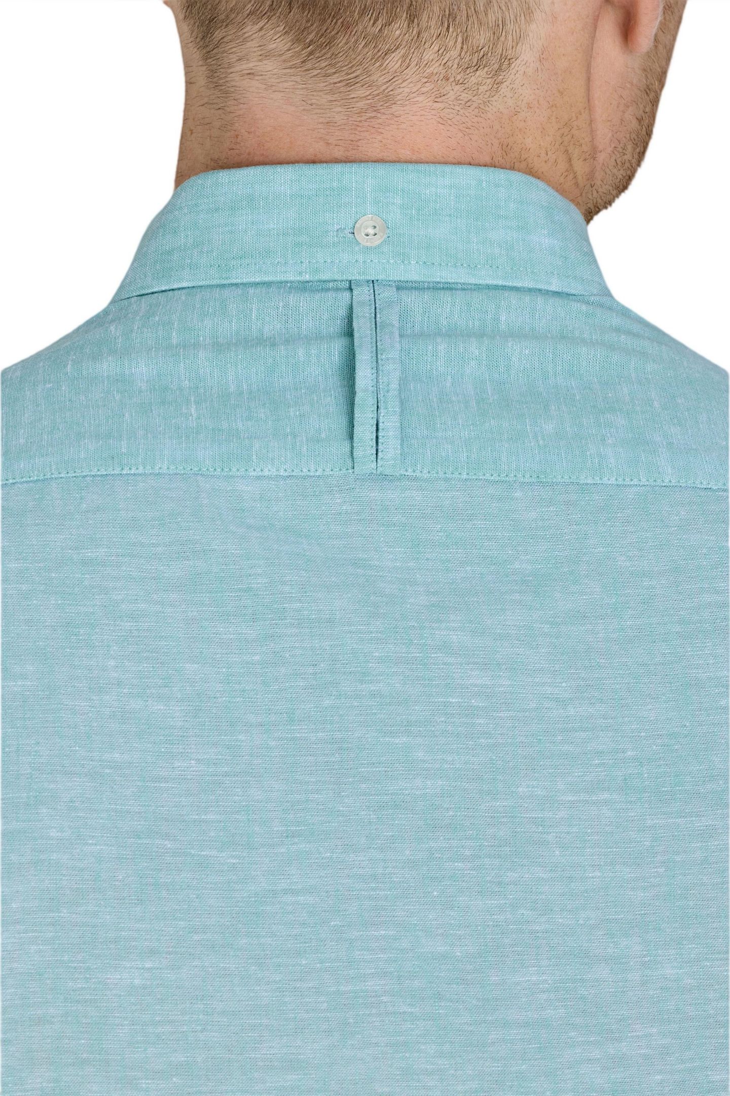 Мужская рубашка Raging Bull Short Sleeve Linen Blend, цвет: Зелёный — фото 6