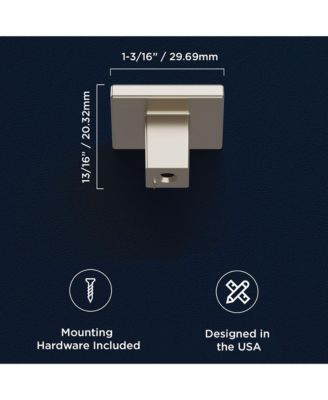 Satin Nickel Square Cabinet Knob 10-Pack