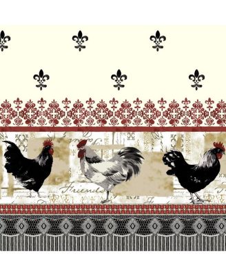 Retro Rooster Complete 3 Piece Kitchen Curtain Tier and Swag Valance Set - 57 in. W x 36 in. L