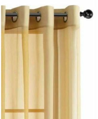 Basic Home Grommet Top Single Sheer Window Curtain Panel - 52 in. W x 63 in. L, Spice