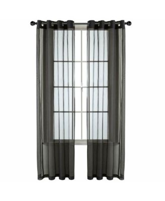 Basic Home Grommet Top Sheer Single Window Curtain - 52 in. W x 45 in. L, Spice