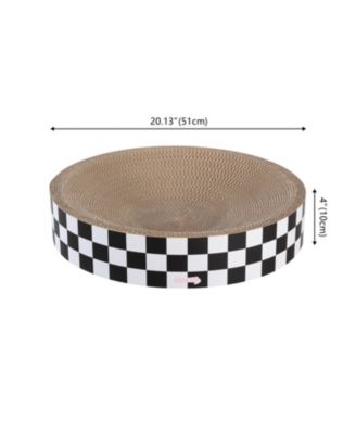 Nelson 20.13" Modern Cardboard Round Bowl Cat Scratcher with Catnip