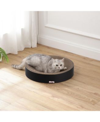 Nelson 20.13" Modern Cardboard Round Bowl Cat Scratcher with Catnip