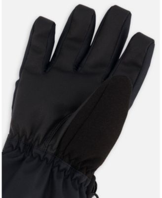 Kids Unisex Winter Teknik Gloves Black - Child