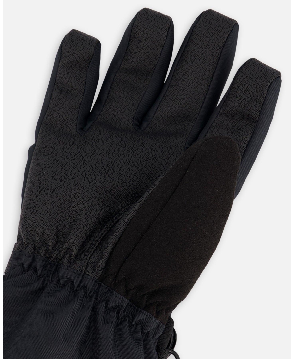 Deux par Kids Unisex Winter Teknik Gloves Black - Child