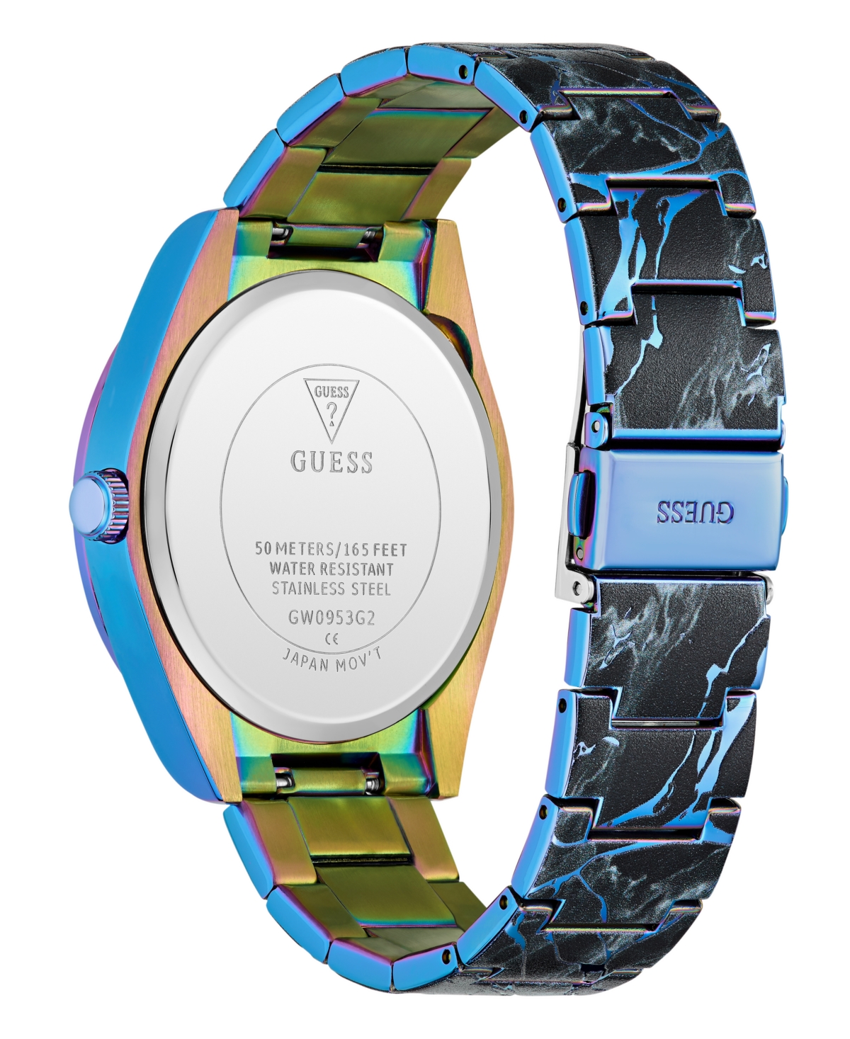 Guess Men's Black Multi-function Watch, 44mm In Blue