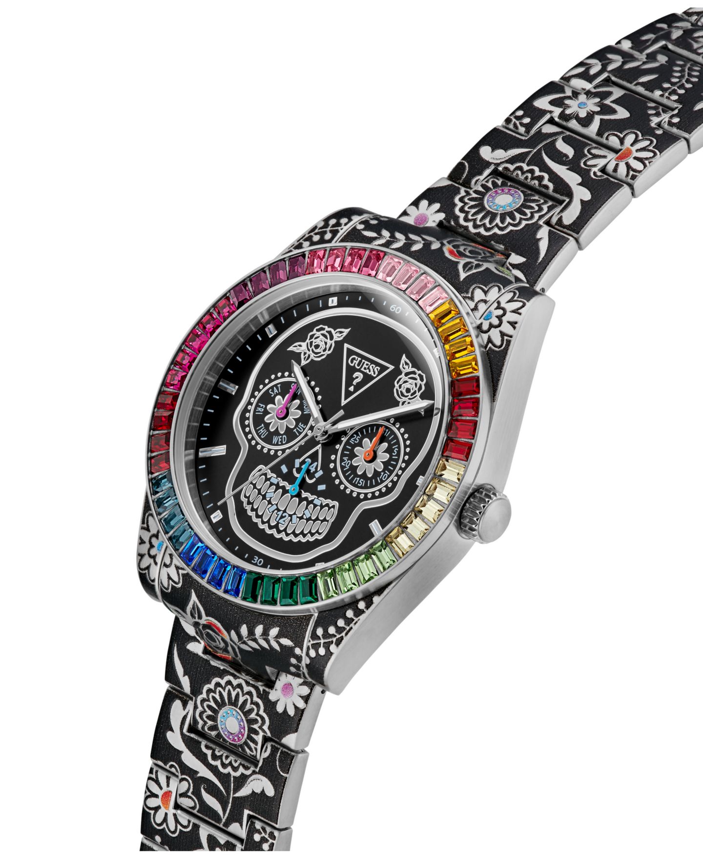 Мужские часы GUESS Silver Tone Multi-function Watch, 42mm — фото 5