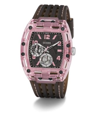 Men's Black Pink Multi-function Watch, 42mm