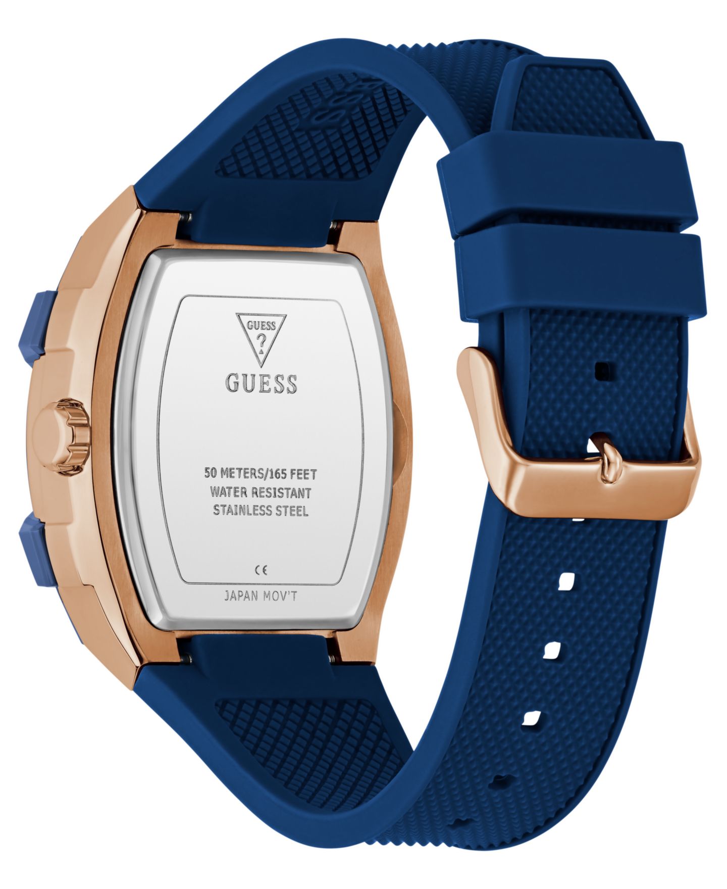 Мужские часы GUESS Blue Rose Gold Tone Multi-function Watch, 44mm — фото 2