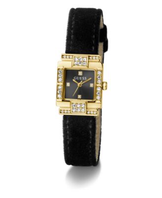Women's Black Gold Tone Analog Watch, 21mm