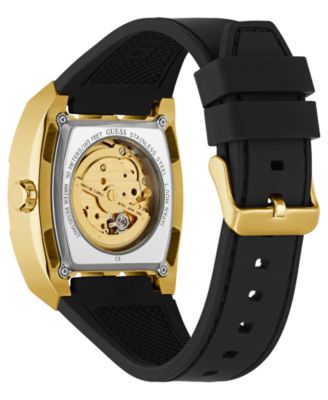 Men's Black Gold Tone Automatic Watch, 42mm