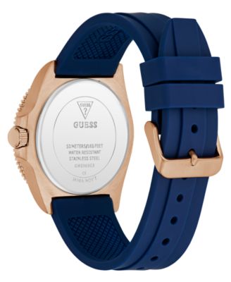 Men's Blue Rose Gold Tone Analog Watch, 41mm