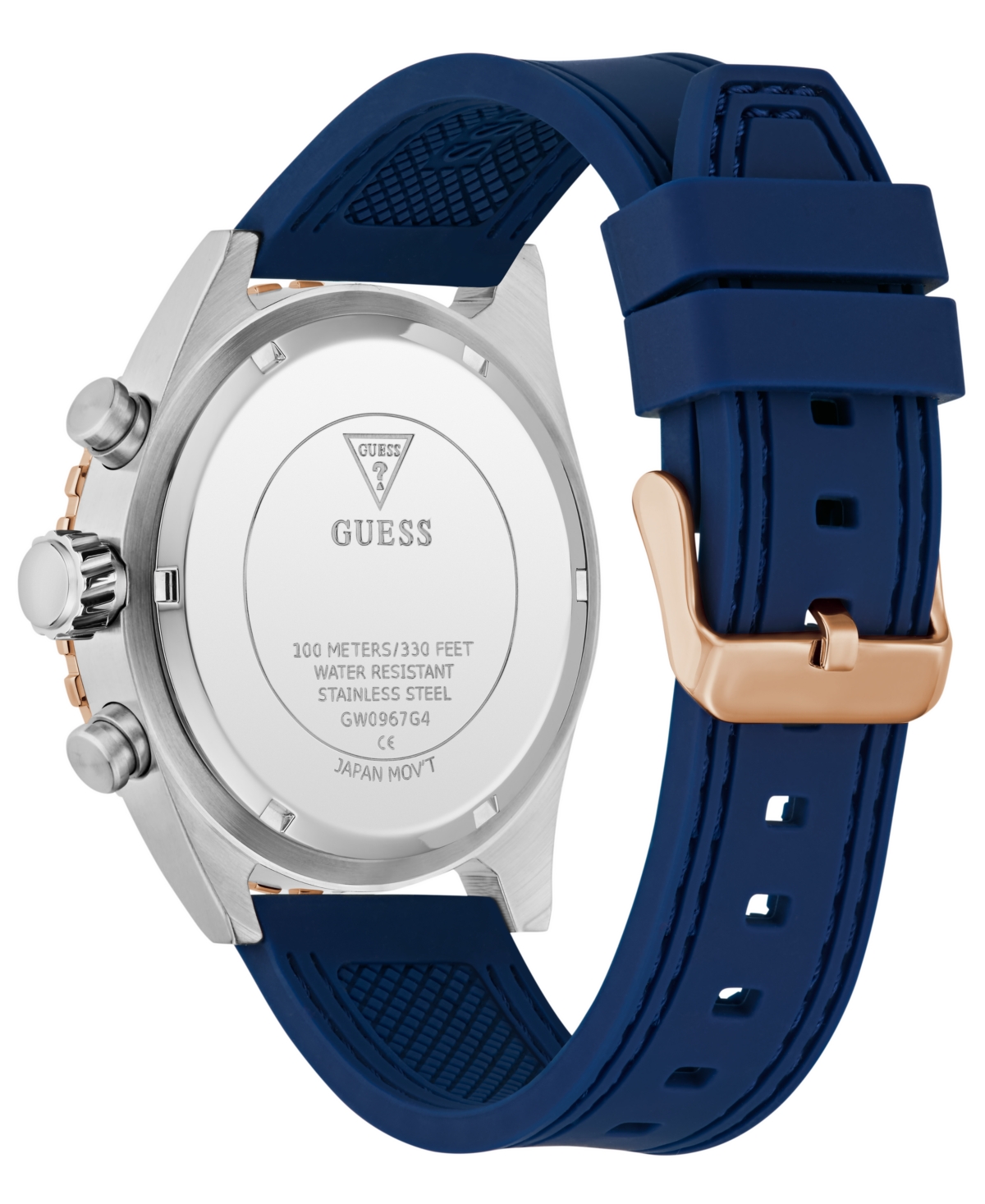 Guess Men's Blue Two-tone Chronograph Watch, 45mm In Multi