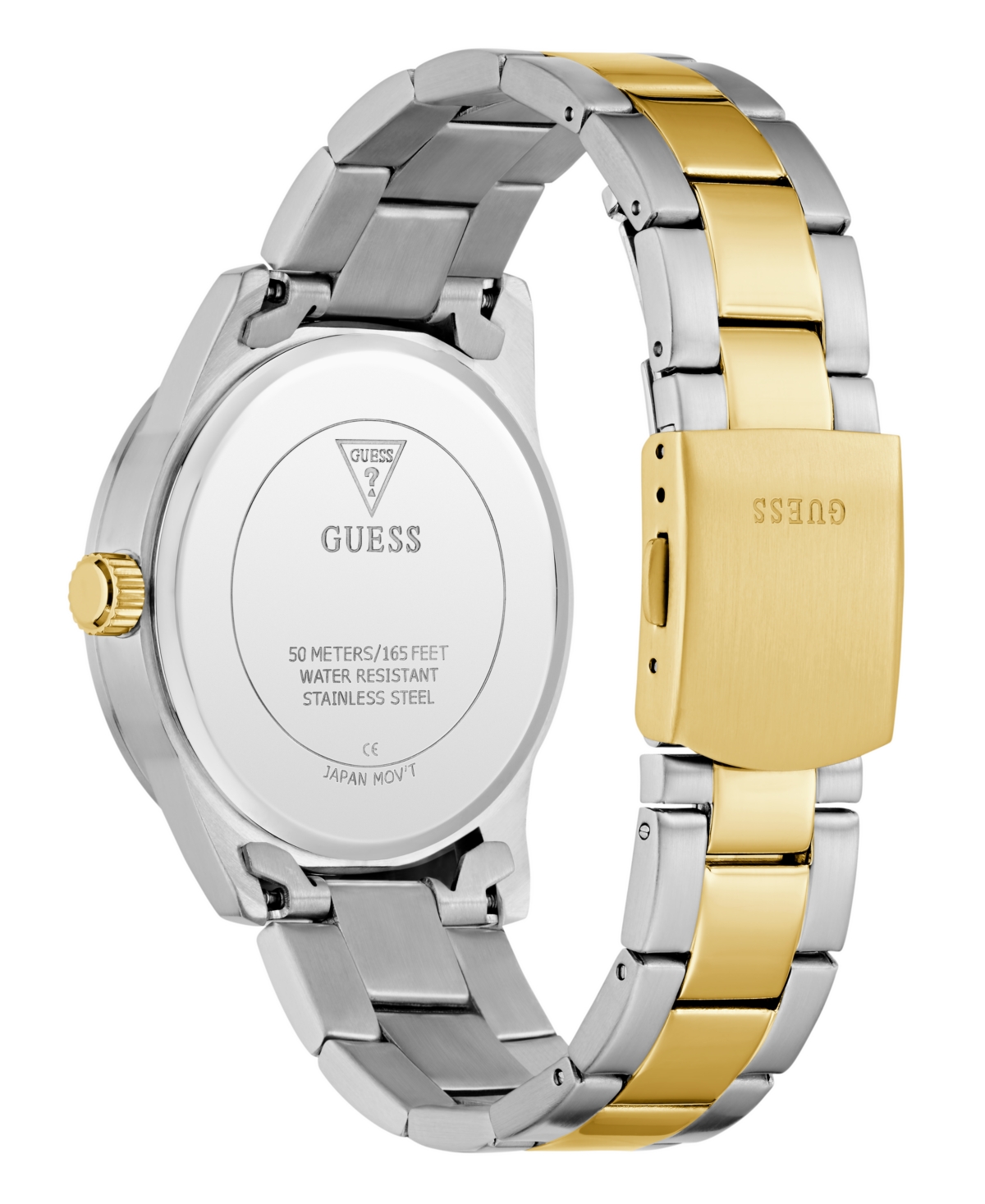 Guess Men's Two-tone Analog Watch, 40mm In Metallic