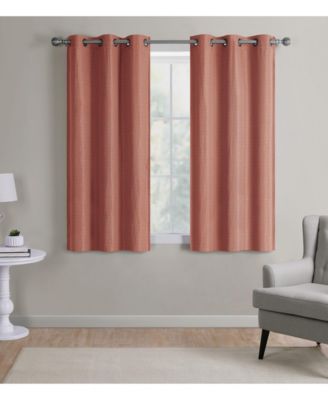 Modern Living 2 Pack Textured Woven Light Filtering Grommet Top Window Curtain Panels - in. Long