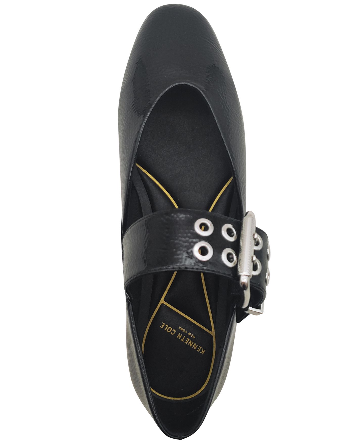 Женские балетки Kenneth Cole New York Marcella Mary Jane Ballet Flats, цвет: Чёрный лаковый — фото 4