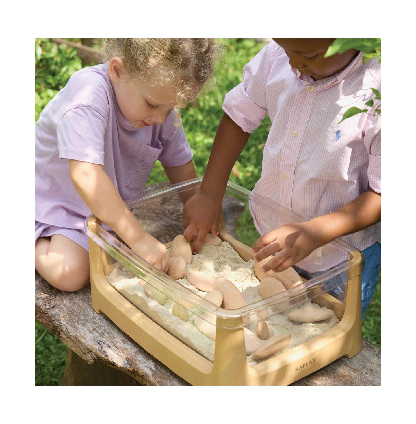 Детская игрушка Kaplan Early Learning Tabletop Sand and Water Table, цвет: Бежевый / Хаки — фото 5