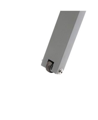 Marlin Patio Chaise Lounge Chair With Armrests in Grey Aluminum Frame