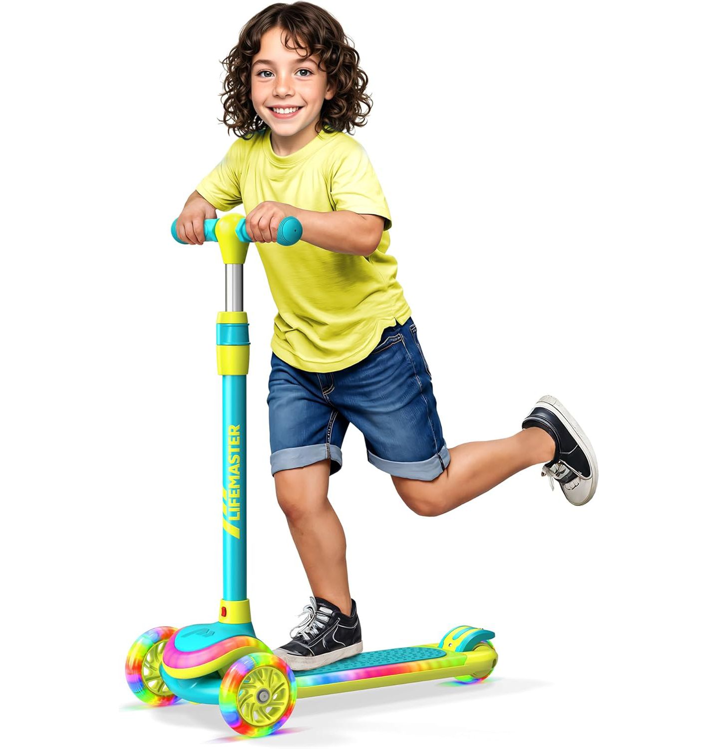 Детская игрушка Lifemaster 3-Wheel Kids Scooter with Multi-Color LED Lights, Supports Up To 150 Lbs, Ages 3+ — фото 1
