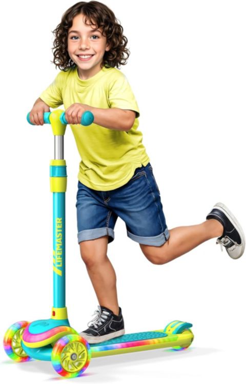 Детская игрушка Lifemaster 3-Wheel Kids Scooter with Multi-Color LED Lights, Supports Up To 150 Lbs, Ages 3+