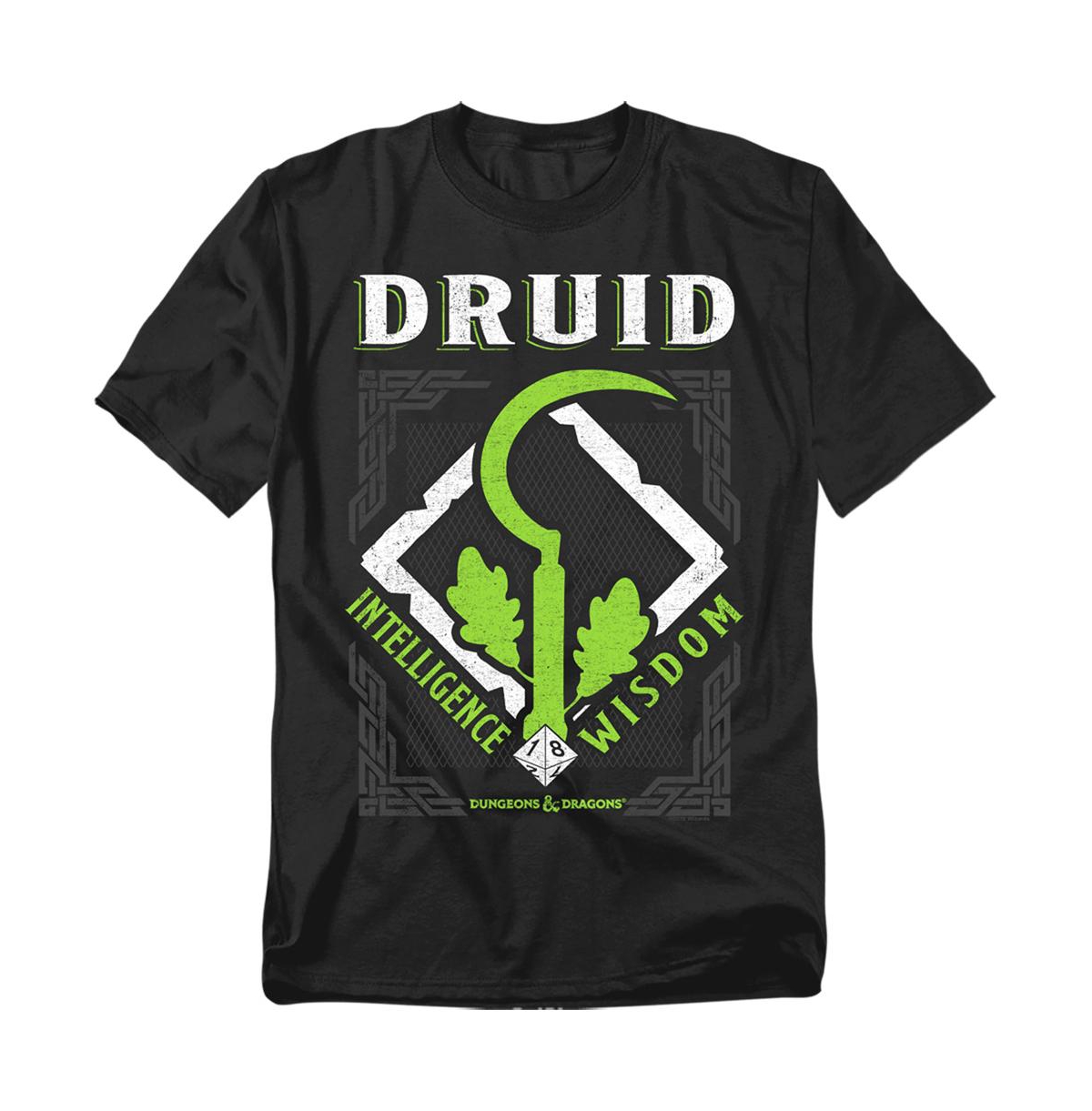 Men's Dungeons Dragons Druid Intelligence Wisdom T-Shirt - Black