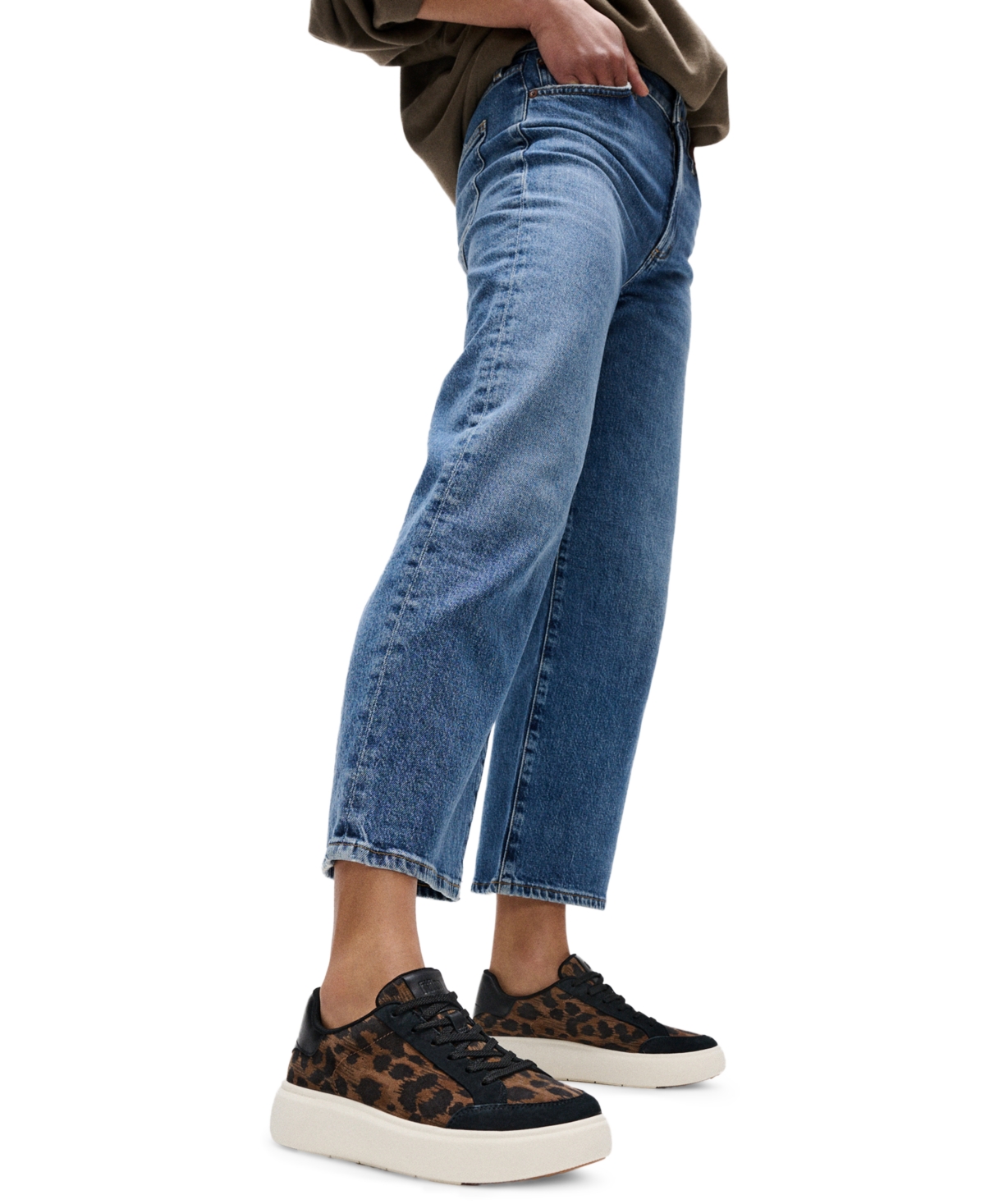Fitflop Women's Rtg Leopard Suede Sneakers In Brown
