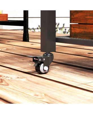 3-Shelf Outdoor Grill Cart, Pizza Oven Sd with Storage Racks