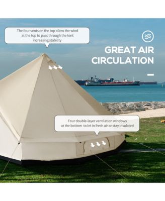 16  Large Portable 10 Man Hunting Fishing Camping Bell Tent