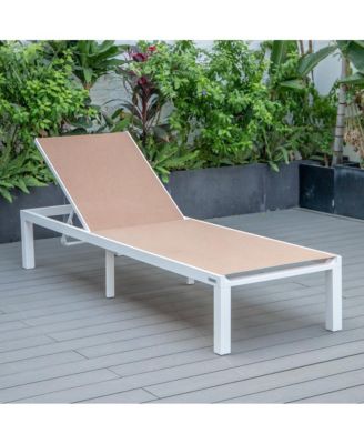 Marlin Patio Chaise Lounge Chair With White Aluminum Frame
