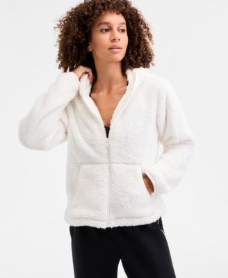 ID Ideology - Women's Relaxed Hooded Sherpa Long-Sleeve Jacket