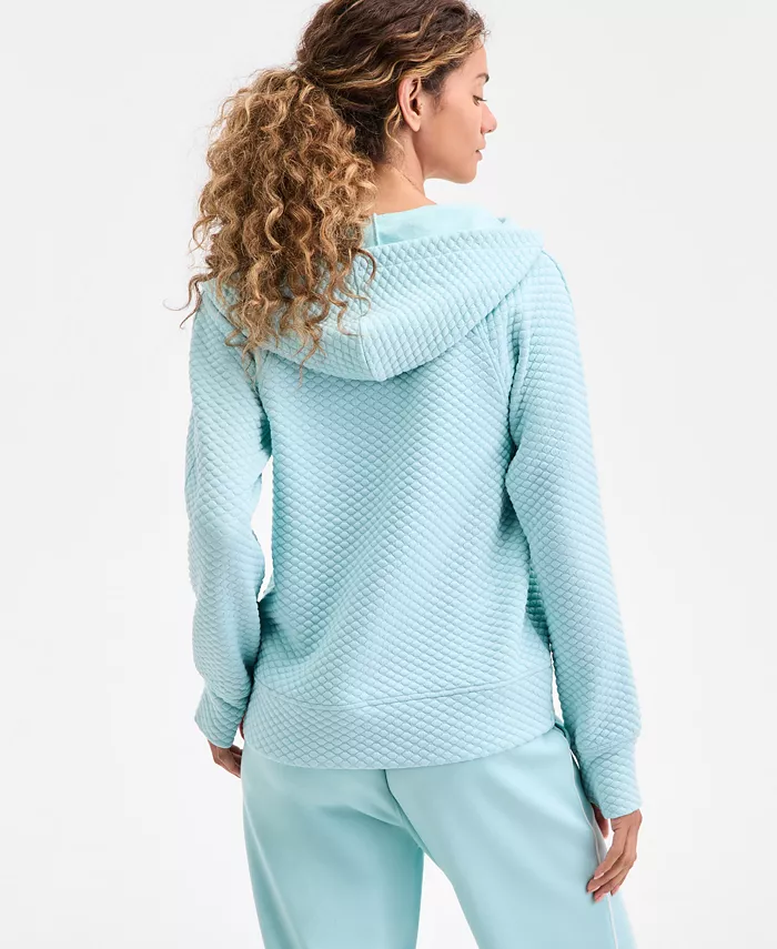 Women's Relaxed Quilted Half-Zip Hoodie - thumbnail 4