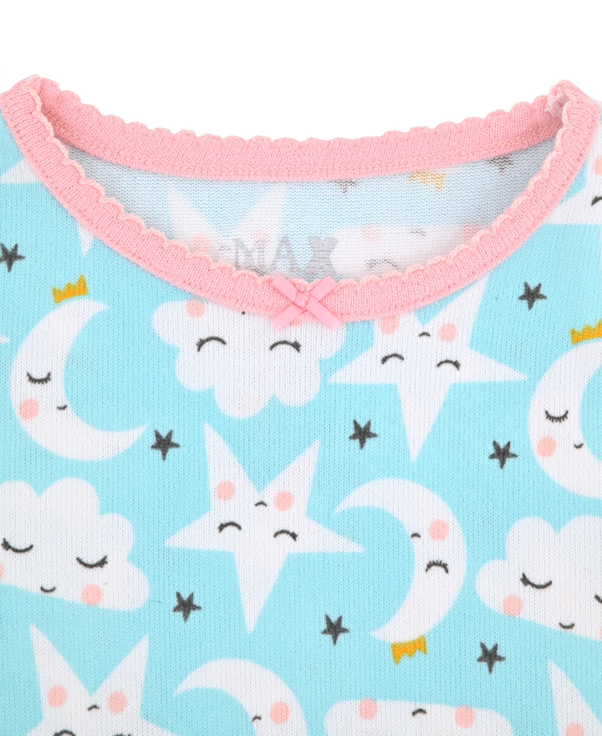 Max & Olivia Baby And Toddler Girls 2-piece Moon Stars Pajama With Socks Set In Blue
