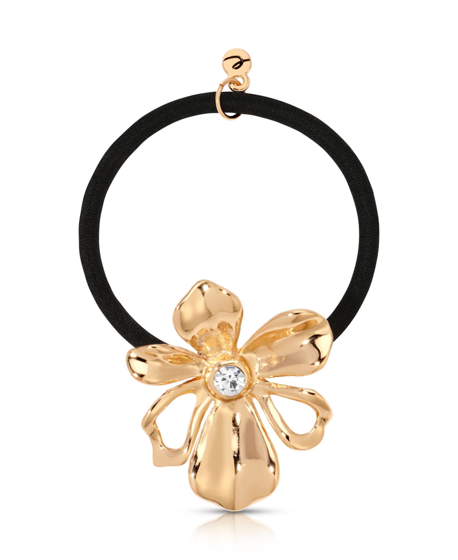 Gold Tone Petals Hair Tie