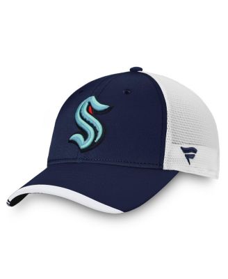 Fanatics - Men's Navy Seattle Kraken Authentic Pro Locker Room Trucker Adjustable Hat