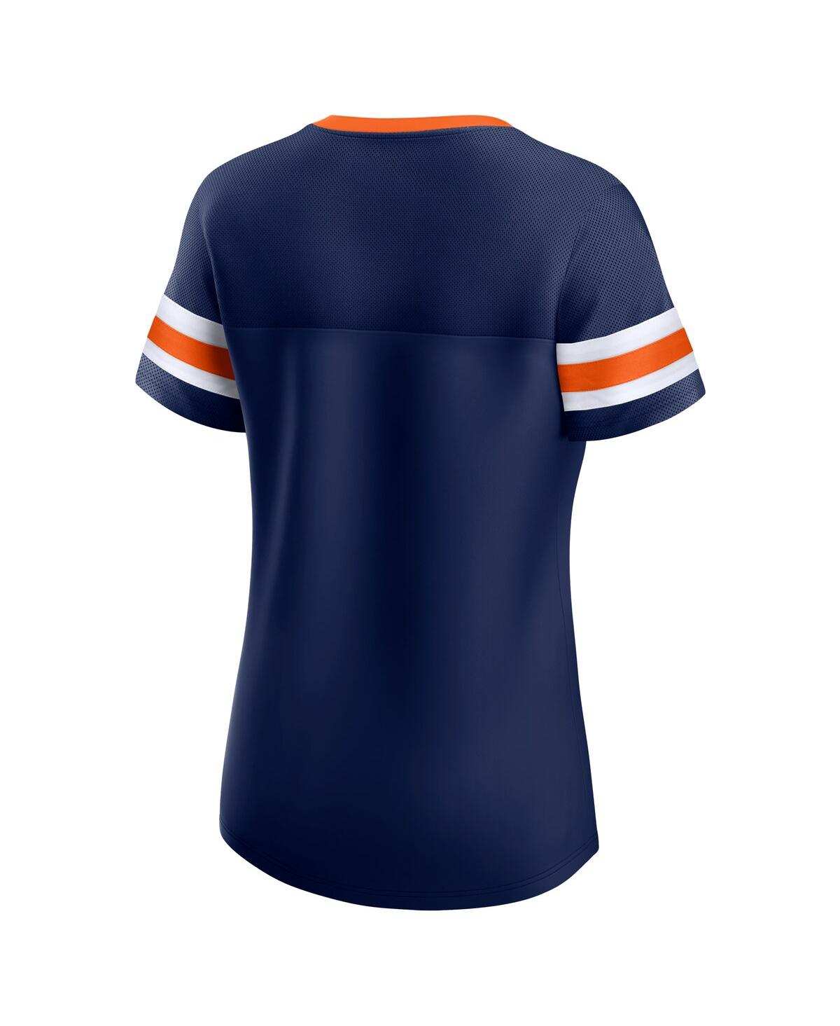 Fanatics Women's Navy Denver Broncos Bling Athena Jersey Style Lace-up T-shirt In Blue