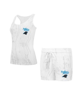 Concepts Sport - Women's Carolina Panthers Quartz Hacci Knit Tank Top Shorts Sleep Set
