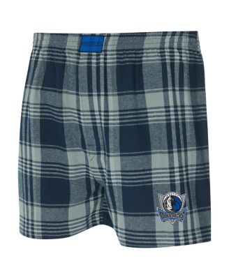 Men's Navy Dallas Mavericks Region Flannel Boxer Shorts